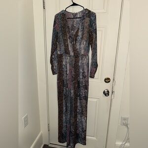 Elegant Multicolor Long Sleeve Dress